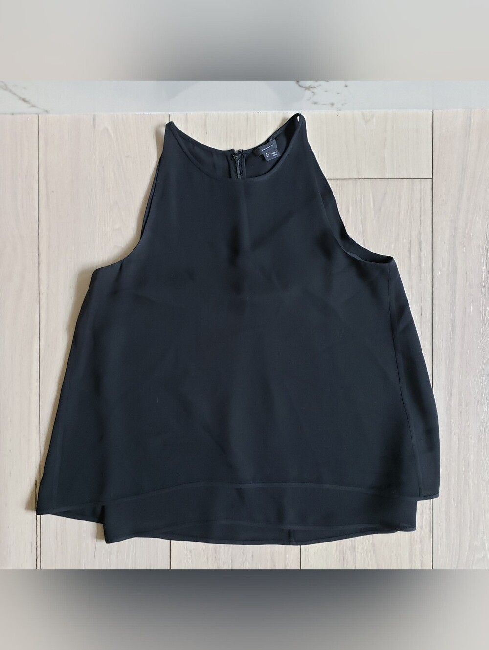 Theory Black High-Neck Sleeveless Top